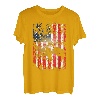 Amerikanische Flagge, Vintage-Angeln T-Shirt