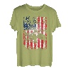 Amerikanische Flagge, Vintage-Angeln T-Shirt