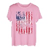 Amerikanische Flagge, Vintage-Angeln T-Shirt