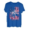 Amerikanische Flagge, Vintage-Angeln T-Shirt