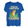 Freiheit beginnt mit Angeln - Fischer Angler T-Shirt