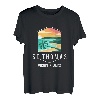US Jungferninseln Strand Sonnenuntergang Palme St Thomas Urlaub T-Shirt