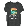 US Jungferninseln Strand Sonnenuntergang Palme St Thomas Urlaub T-Shirt