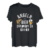 Herren Angeln und Bier darum bin ich hier Fischen T-Shirt
