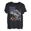 Vintage Barschfisch USA Amerikanische Flagge Angeln Papa 4. Juli T-Shirt