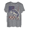 Vintage Barschfisch USA Amerikanische Flagge Angeln Papa 4. Juli T-Shirt