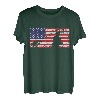Amerikanische Flagge fihsing Fisherman T-Shirt