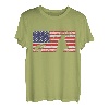 Amerikanische Flagge fihsing Fisherman T-Shirt