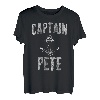 Herren Lustiges personalisiertes Bootsshirt mit Vorname Captain Pete T-Shirt