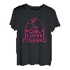 Damen Dieses Mädchen liebt Angeln Lustige Angelfrauen T-Shirt