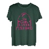 Damen Dieses Mädchen liebt Angeln Lustige Angelfrauen T-Shirt
