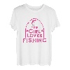 Damen Dieses Mädchen liebt Angeln Lustige Angelfrauen T-Shirt