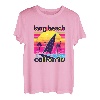Long Beach Retro 80er Jahre Stil Souvenir Strand T-Shirt