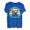 Vater Angler Kinder Vatertag Sohn Töchter Papa Angeln T-Shirt