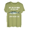 Mein Bluefish ruft und ich muss los Funny Fish T-Shirt