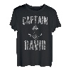 Herren Lustiges personalisiertes Bootsshirt mit Vorname Captain David T-Shirt