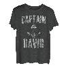 Herren Lustiges personalisiertes Bootsshirt mit Vorname Captain David T-Shirt