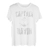 Herren Lustiges personalisiertes Bootsshirt mit Vorname Captain David T-Shirt