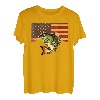 Barsch Fisch Flagge Angeln T-Shirt