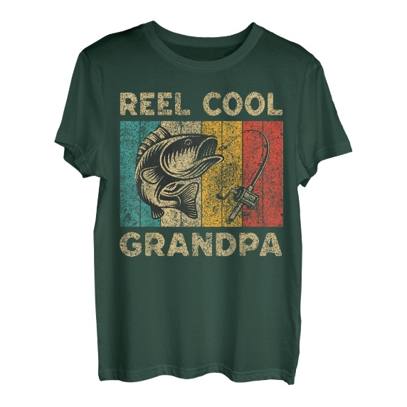 Vatertagsgeschenk, lustige Angelrolle, cooler Opa T-Shirt