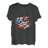 Barsch Fisch US Amerikanische Flagge Patriotische Angeln Fischer T-Shirt