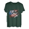 Barsch Fisch US Amerikanische Flagge Patriotische Angeln Fischer T-Shirt