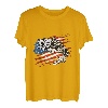 Barsch Fisch US Amerikanische Flagge Patriotische Angeln Fischer T-Shirt