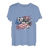 Barsch Fisch US Amerikanische Flagge Patriotische Angeln Fischer T-Shirt