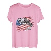 Barsch Fisch US Amerikanische Flagge Patriotische Angeln Fischer T-Shirt