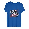 Barsch Fisch US Amerikanische Flagge Patriotische Angeln Fischer T-Shirt