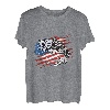 Barsch Fisch US Amerikanische Flagge Patriotische Angeln Fischer T-Shirt