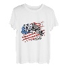Barsch Fisch US Amerikanische Flagge Patriotische Angeln Fischer T-Shirt