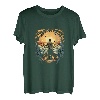 Fischerboot Sonnenuntergang Retro Vintage T-Shirt