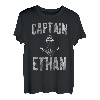 Herren Lustiges personalisiertes Bootsshirt mit Vorname Captain Ethan T-Shirt