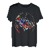 Barsch Fisch US Amerikanische Flagge Patriotische Angelgeschenke Angler T-Shirt