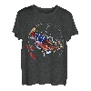 Barsch Fisch US Amerikanische Flagge Patriotische Angelgeschenke Angler T-Shirt
