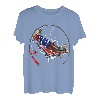 Barsch Fisch US Amerikanische Flagge Patriotische Angelgeschenke Angler T-Shirt