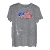 Vintage Angelrute, amerikanische Flagge, lustiges Angelgeschenk T-Shirt