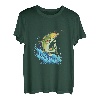 Fliegenfischen Forellen Malerei Illustration T-Shirt