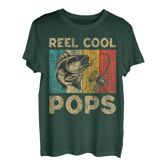Vatertagsgeschenk, lustige Angelrolle, coole Pops T-Shirt