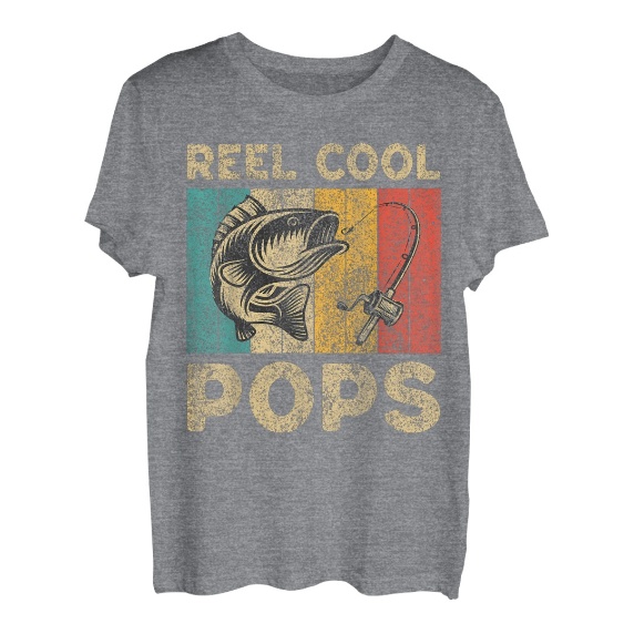 Vatertagsgeschenk, lustige Angelrolle, coole Pops T-Shirt