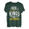 Reel Kings Are Born In Oktober Angeln Geburtstag T-Shirt