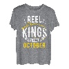 Reel Kings Are Born In Oktober Angeln Geburtstag T-Shirt