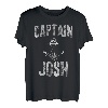 Herren Lustiges personalisiertes Bootsshirt mit Vorname Captain Josh T-Shirt