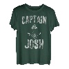Herren Lustiges personalisiertes Bootsshirt mit Vorname Captain Josh T-Shirt