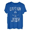 Herren Lustiges personalisiertes Bootsshirt mit Vorname Captain Josh T-Shirt