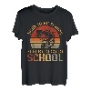 Funny Born Fishing Forced to School Jungen Retro Barsch Angeln T-Shirt