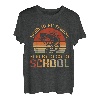 Funny Born Fishing Forced to School Jungen Retro Barsch Angeln T-Shirt