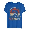 Funny Born Fishing Forced to School Jungen Retro Barsch Angeln T-Shirt