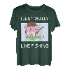 Niedlicher Axolotl I Just Really Like Fishing Kawaii Aesthetic T-Shirt